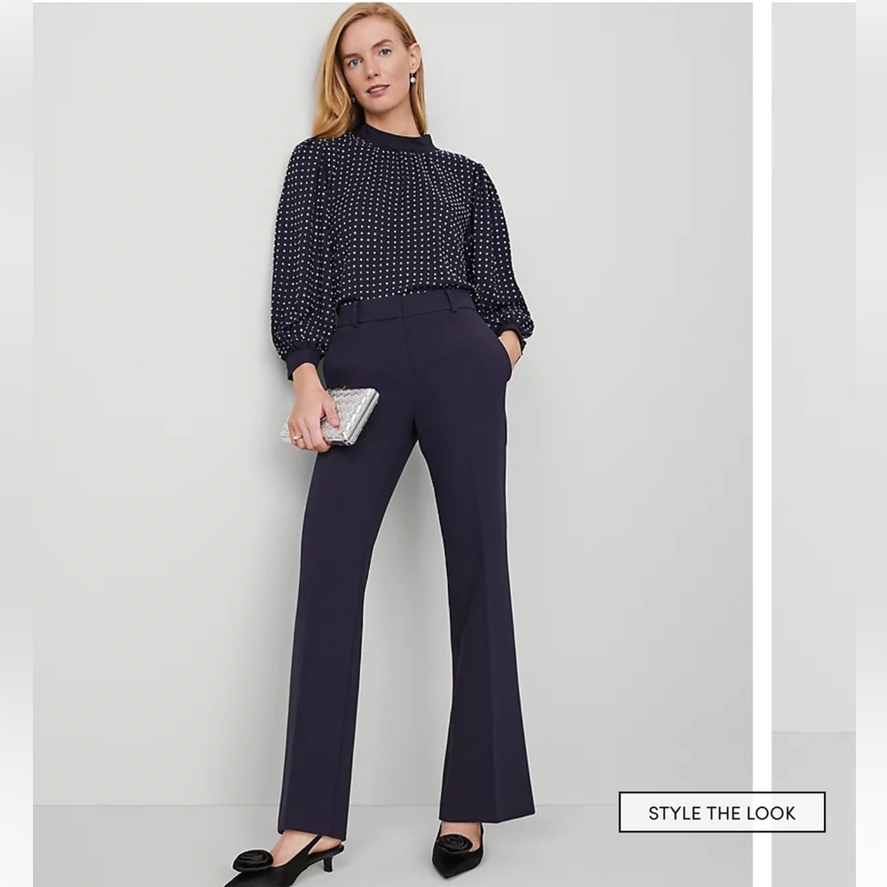 Ann Taylor The Petite Jayne Trouser Pant Size 6P Night Sky